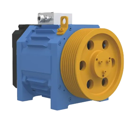 MRL Elevator Traction Machine | Bar Shaped Traction Motor